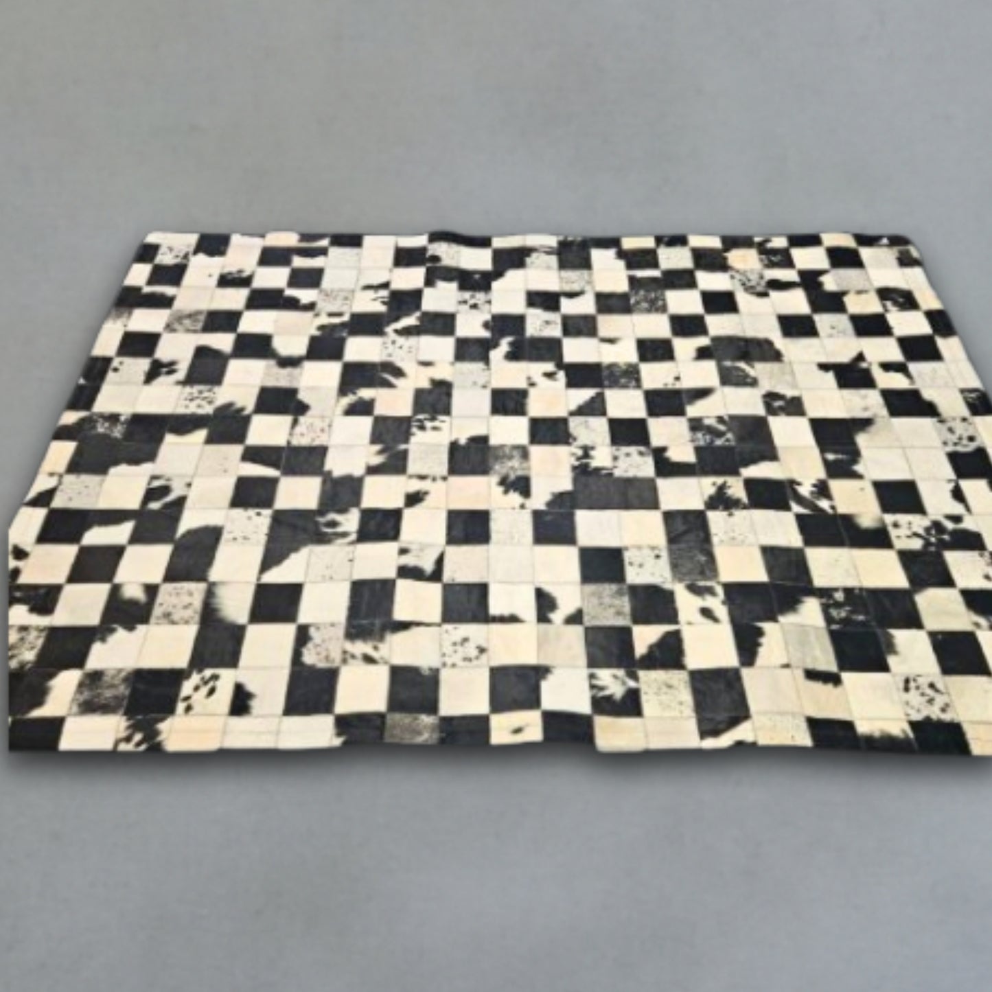 Custom Nguni Rug - Ebony Check (1.5mX2m)
