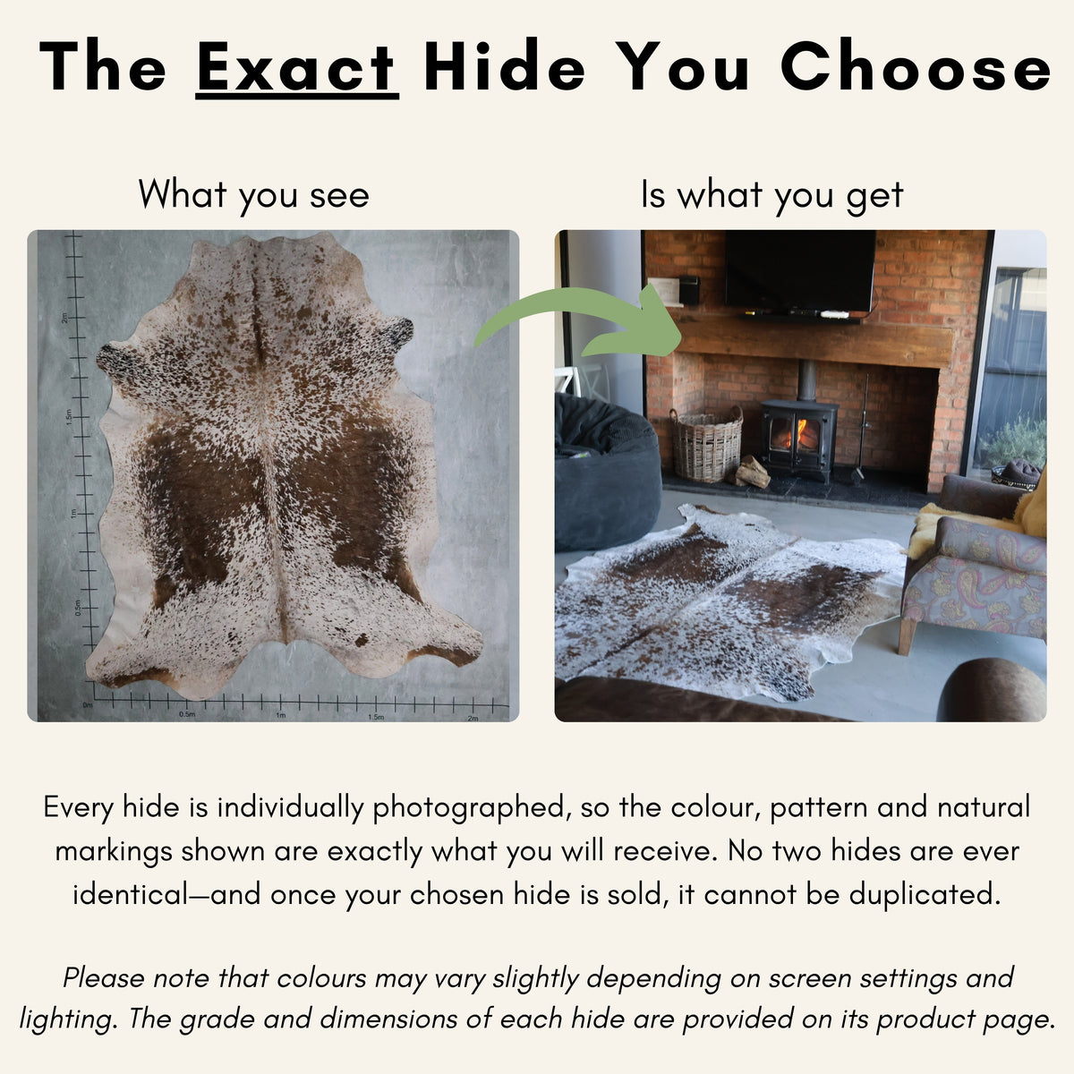 Standard Nguni Hide - Dark Brown & White | BGD4922 | 1.9m x 2.3m