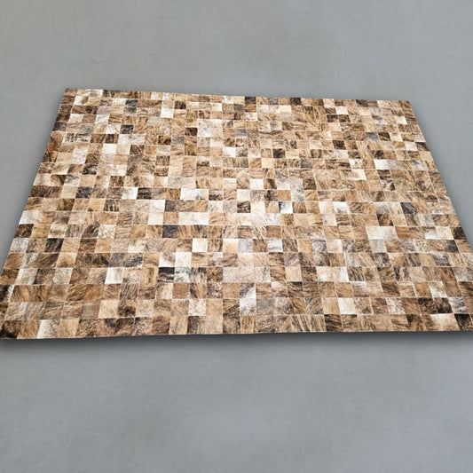 Custom Nguni Rug - Sandstone Mosaic (1.5mX2m)