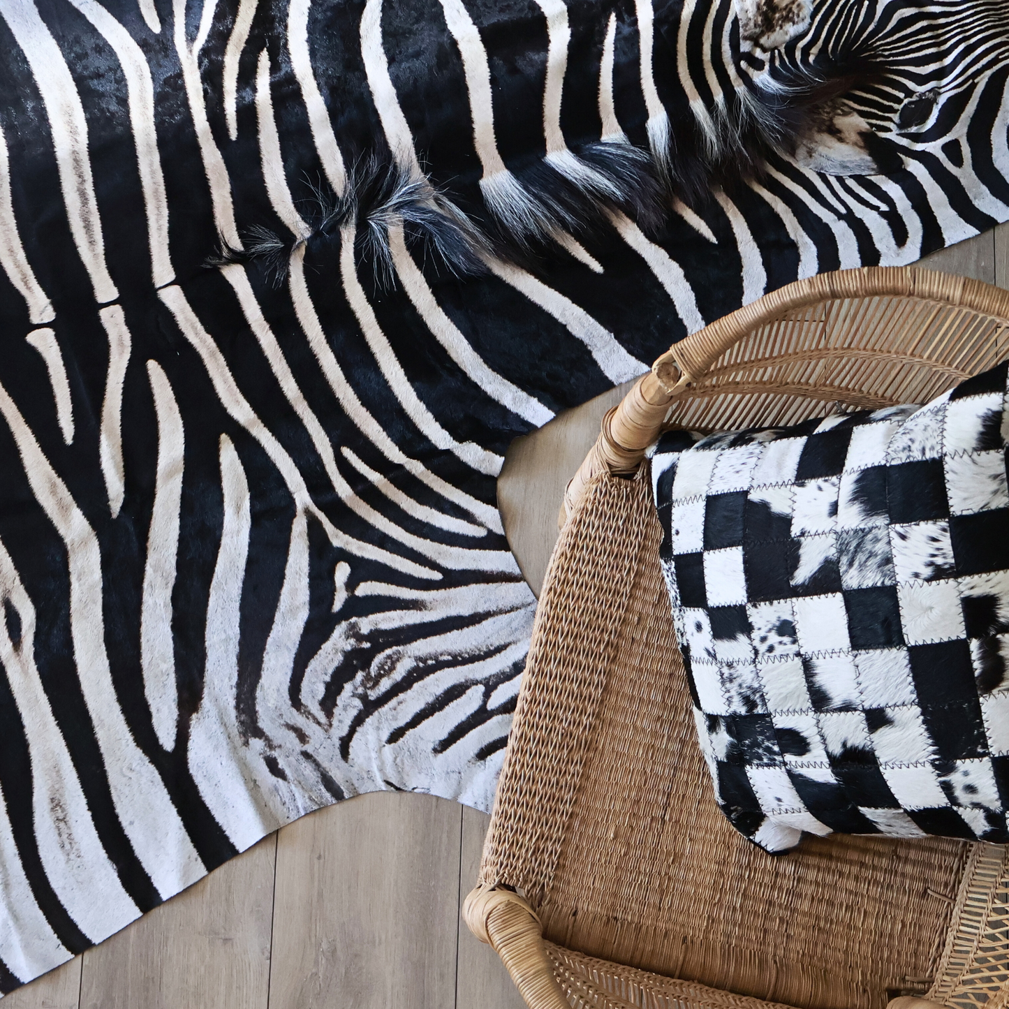 Zebra Hide #4 - Medium 2.2 X 1.9