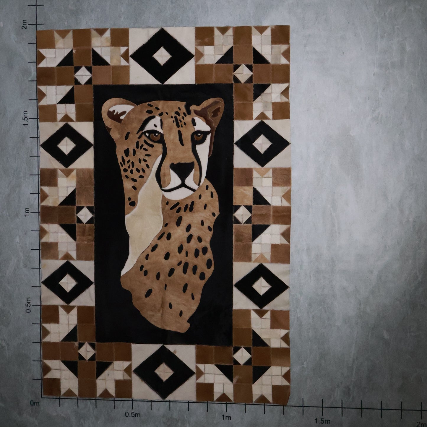 Cheetah Rug (1.3m X 2.0m) | Nguni Cowhide Artisan Rug - Limited Edition