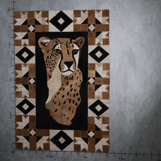 Cheetah Rug (1.3m X 2.0m) | Nguni Cowhide Artisan Rug - Limited Edition