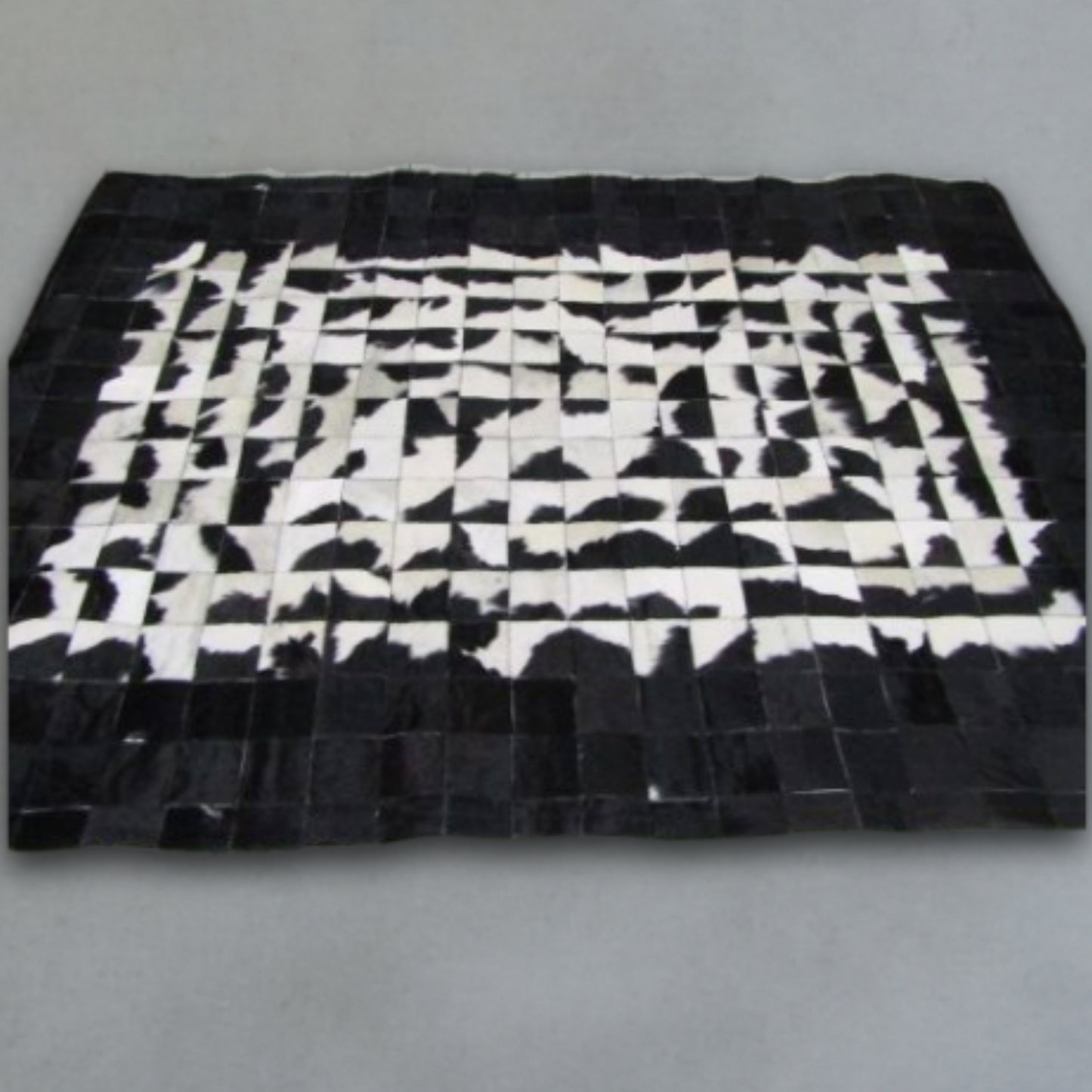 Custom Nguni Rug - Geometric Noir (1.5mX2m)