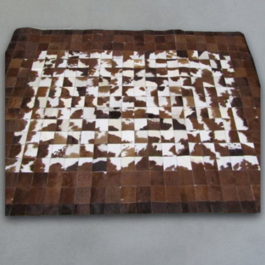 Custom Nguni Rug - Chestnut Maze (1.5mX2m)