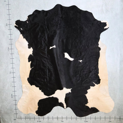 Premium Nguni Hide - Black & Cream White | AAG5321 | 2.1m x 2.3m