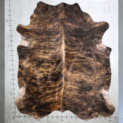 Premium Nguni Hide - Brindle Dark Brown |AAS8139 | 2.1m x 2.3m