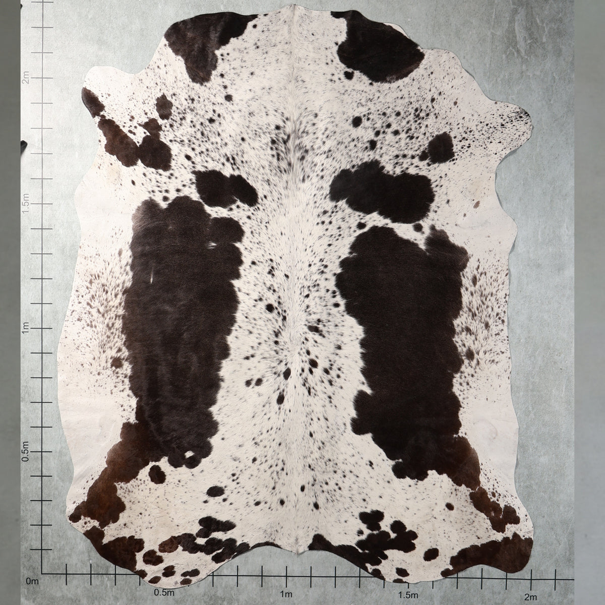 Premium Nguni Hide - Dark Brown & White | AAS8281 | 2.0m x 2.2m