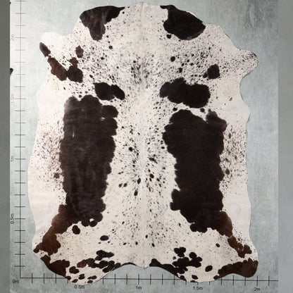 Premium Nguni Hide - Dark Brown & White | AAS8281 | 2.0m x 2.2m