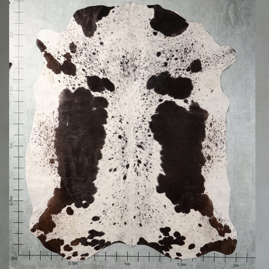 Premium Nguni Hide - Dark Brown & White | AAS8281 | 2.0m x 2.2m