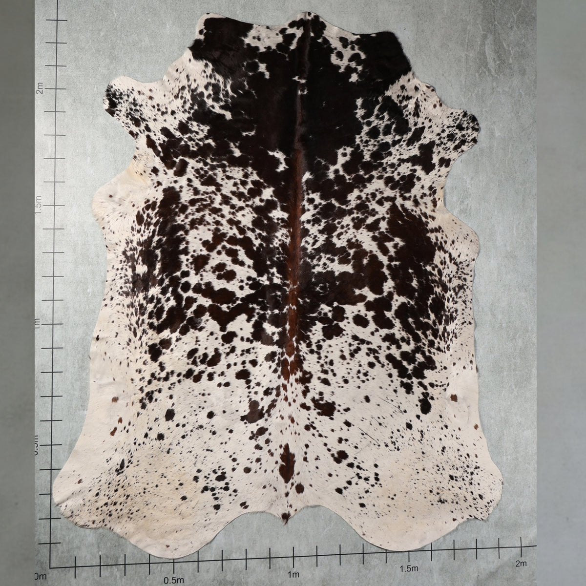 Premium Nguni Hide - Dark Brown & White Speckled | AAS8298 | 1.9m x 2.3m