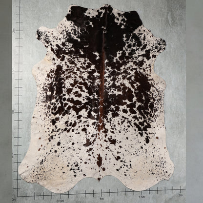 Premium Nguni Hide - Dark Brown & White Speckled | AAS8298 | 1.9m x 2.3m