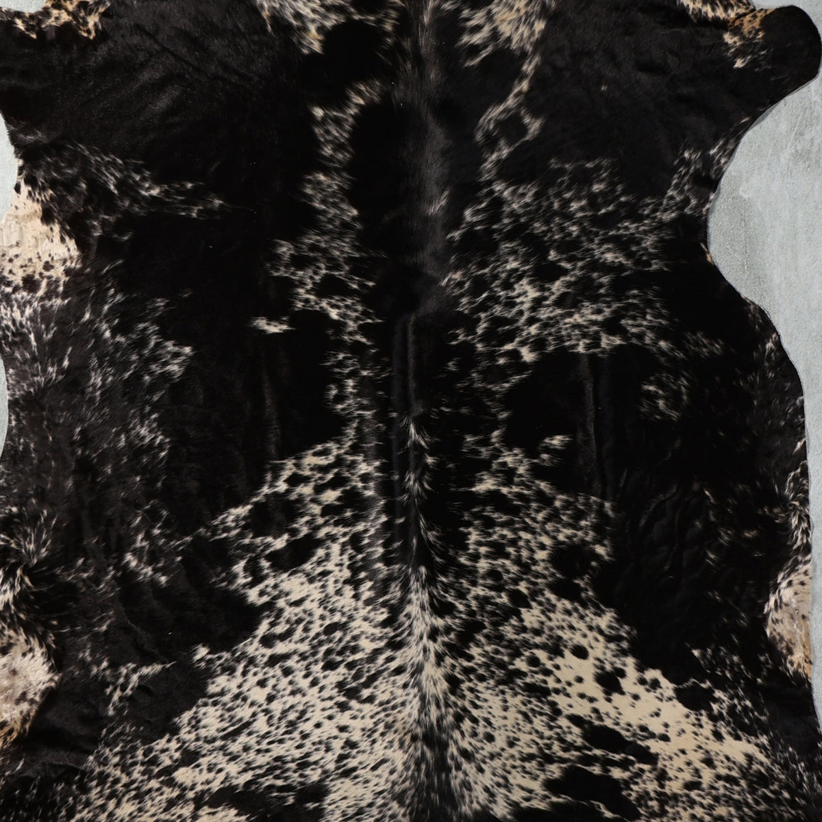 Premium Nguni Hide - Black & White Speckled | AAS8307 | 1.9m x 2.1m