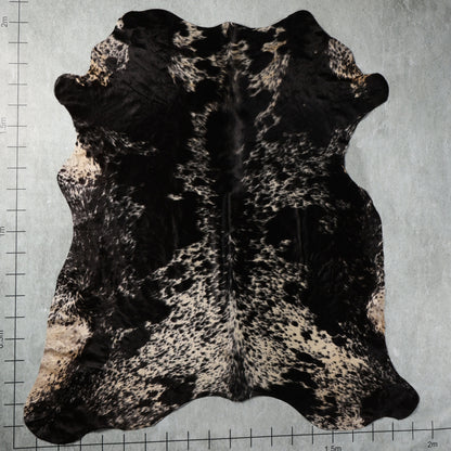 Premium Nguni Hide - Black & White Speckled | AAS8307 | 1.9m x 2.1m