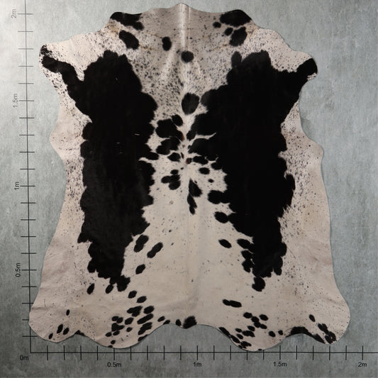 Premium Nguni Cowhide - Black & White Speckled | AAS8348 | 1.9m x 2.0m