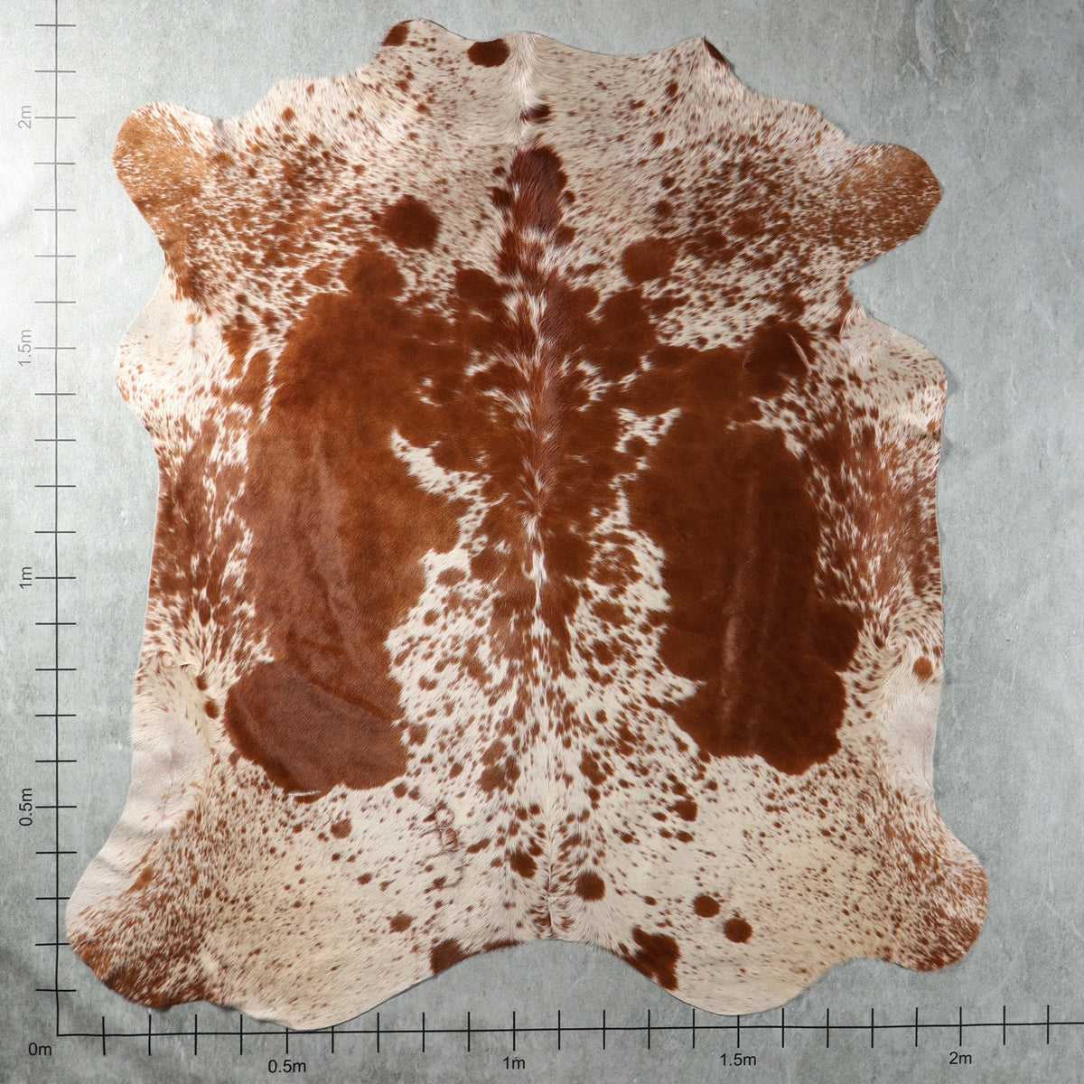 Premium Nguni Cowhide - Chestnut Brown & White Speckled | AAS8381 | 2.0m x 2.2m