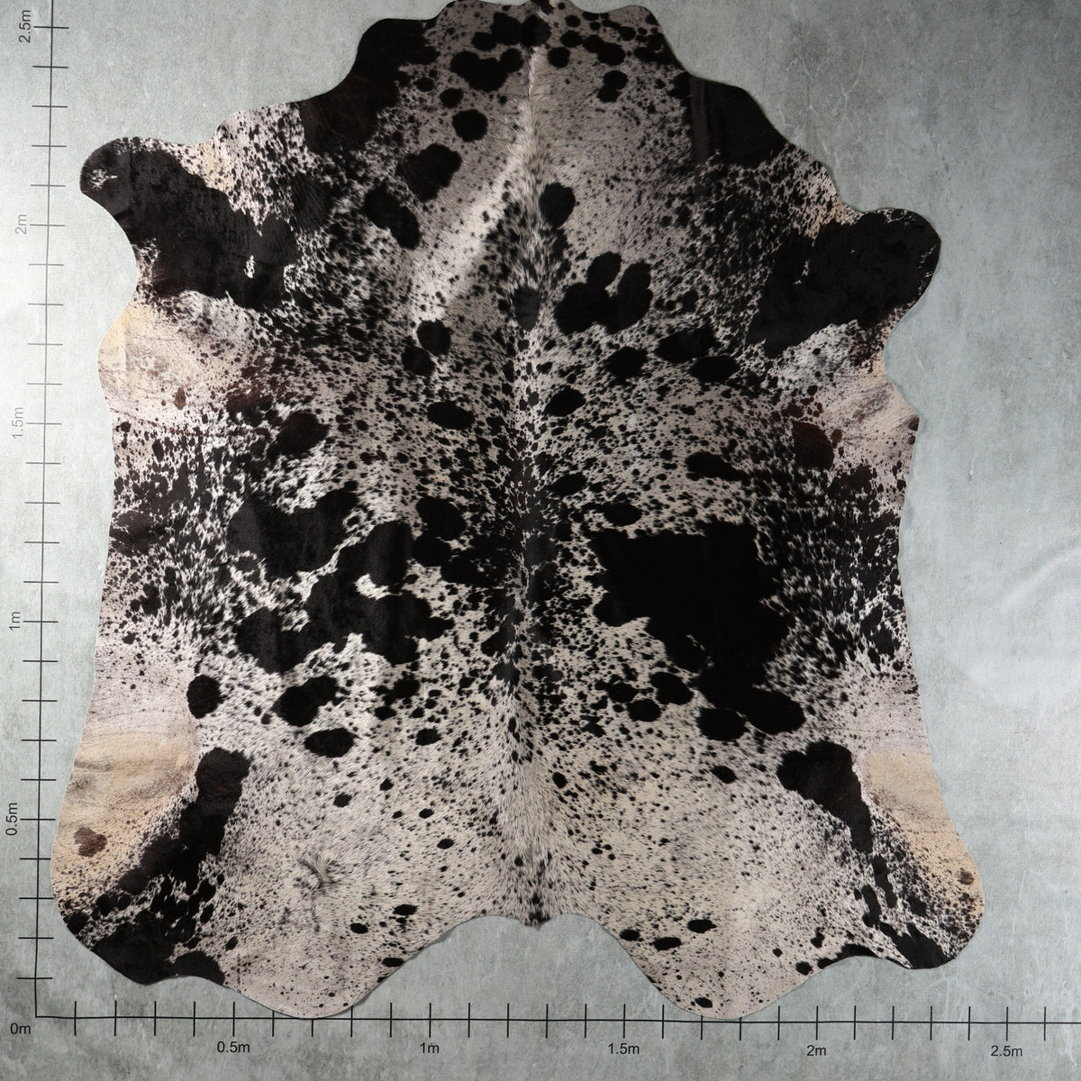 Premium Nguni Cowhide - Black & White Speckled | AAS8385 | 2.4m x 2.6m