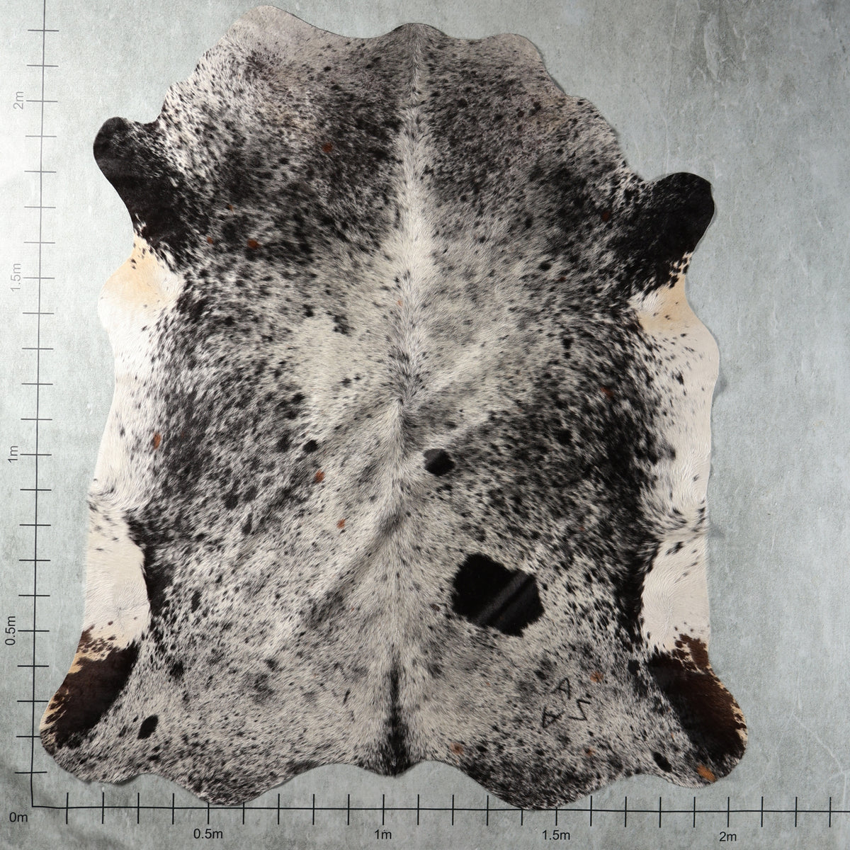 Premium Nguni Cowhide - Grey & Black Speckled | AAS8391 | 2.0m x 2.2m