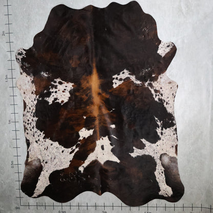 Select Nguni Hide - Tri Colour Caramel Brown, Dark Brown & White | AGS7274 | 1.9m X 2.3m
