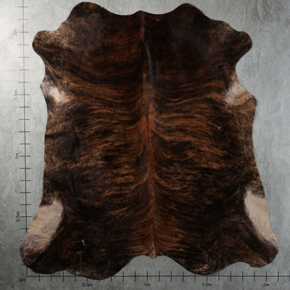 Select Nguni Hide - Dark Chocolate & Chestnut Brindle | AGS7462 | 2.1m x 2.2m