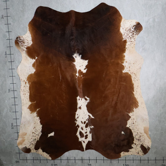 Standard Nguni Hide - Chestnut Brown  & White | BGS2661 | 1.8m x 2.1m