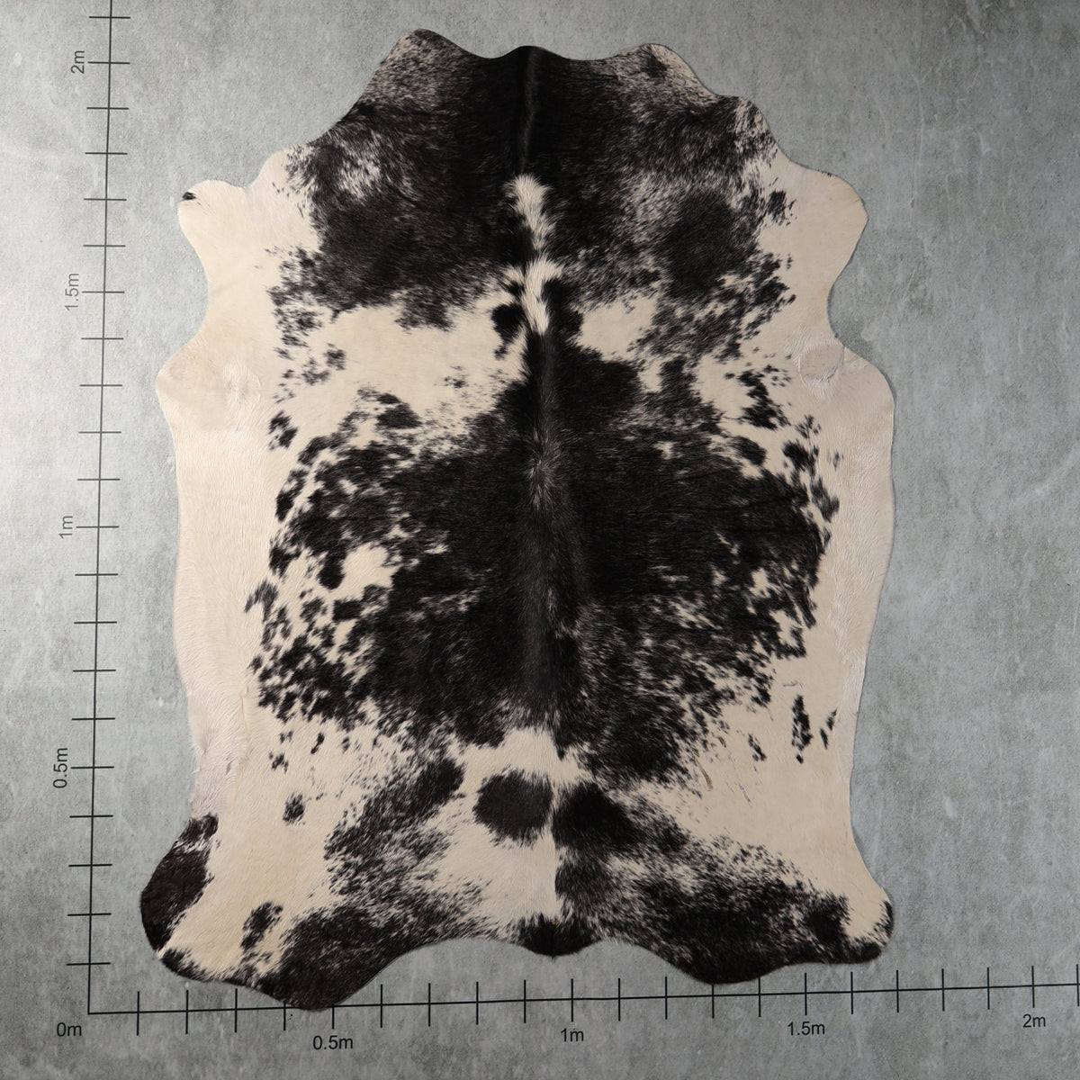 Standard Nguni Cowhide - Black & Cream Mottled | BGS2759 | 1.7m X 2.1m