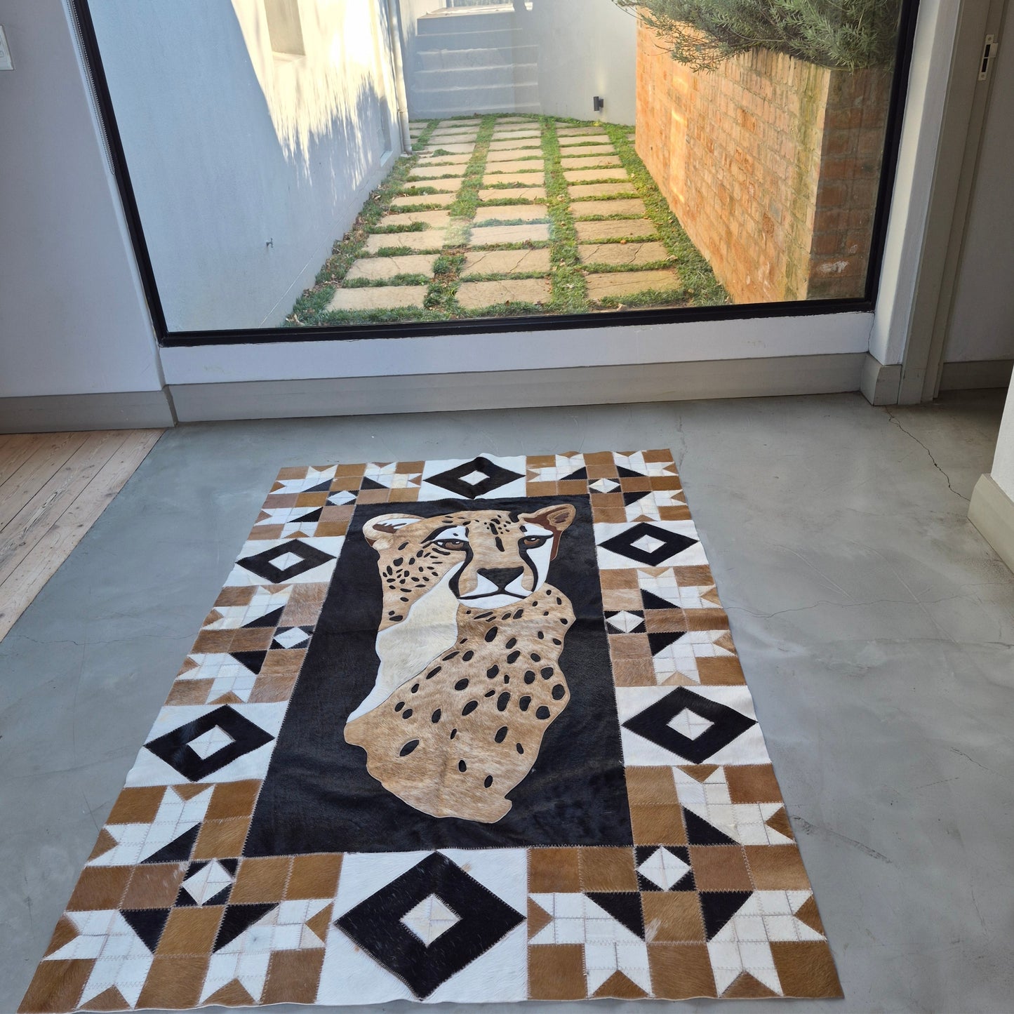 Cheetah Rug (1.3m X 2.0m) | Nguni Cowhide Artisan Rug - Limited Edition