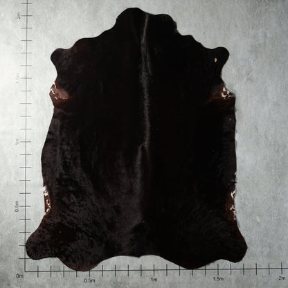 Solid black genuine Nguni cowhide rug from South Africa – BGD4927