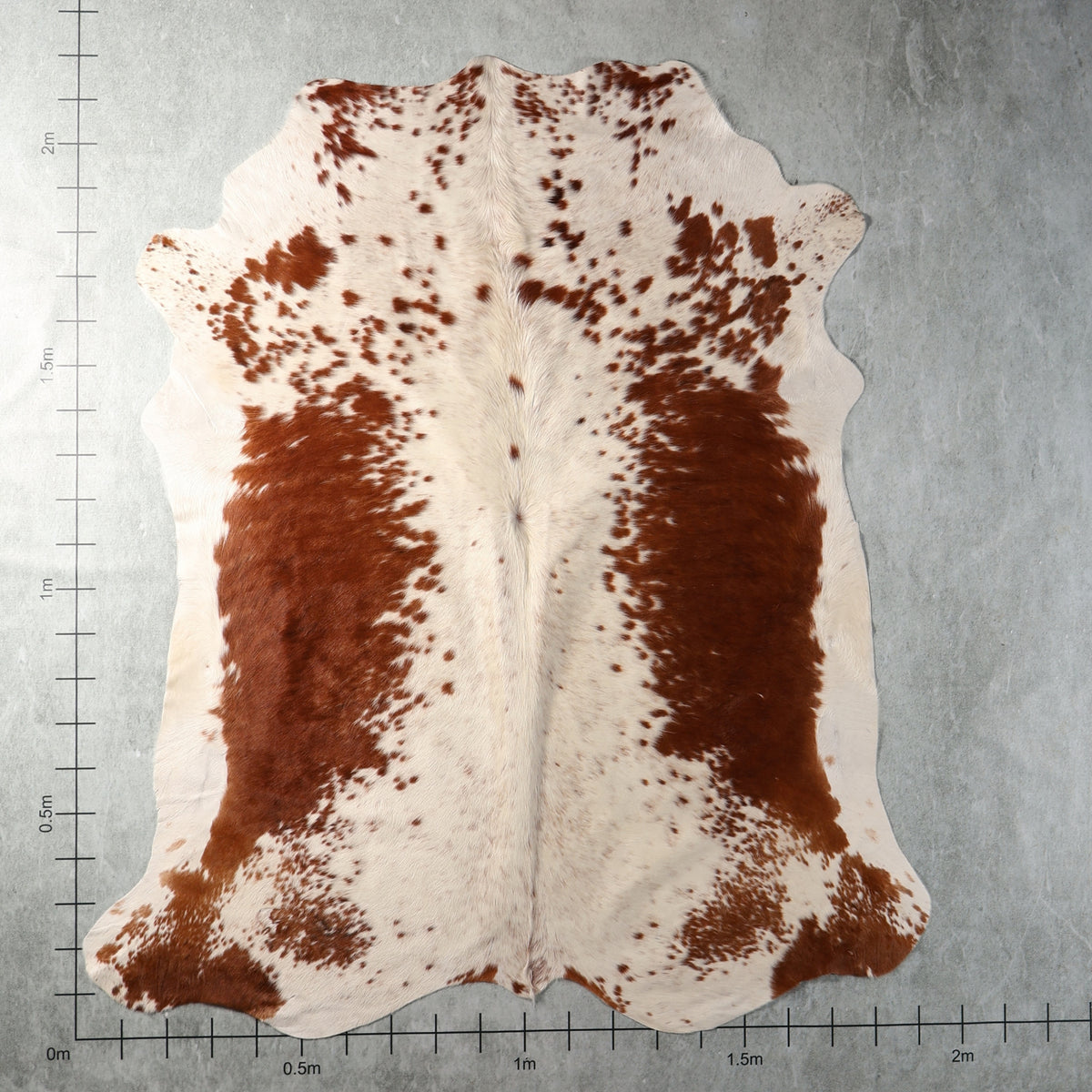 Cream and chestnut spotted genuine South African Nguni cowhide AAS8315 with distinctive natural brown markings.
AAS8321