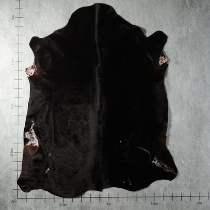 Predominantly solid black genuine South African Nguni cowhide – BGD4930