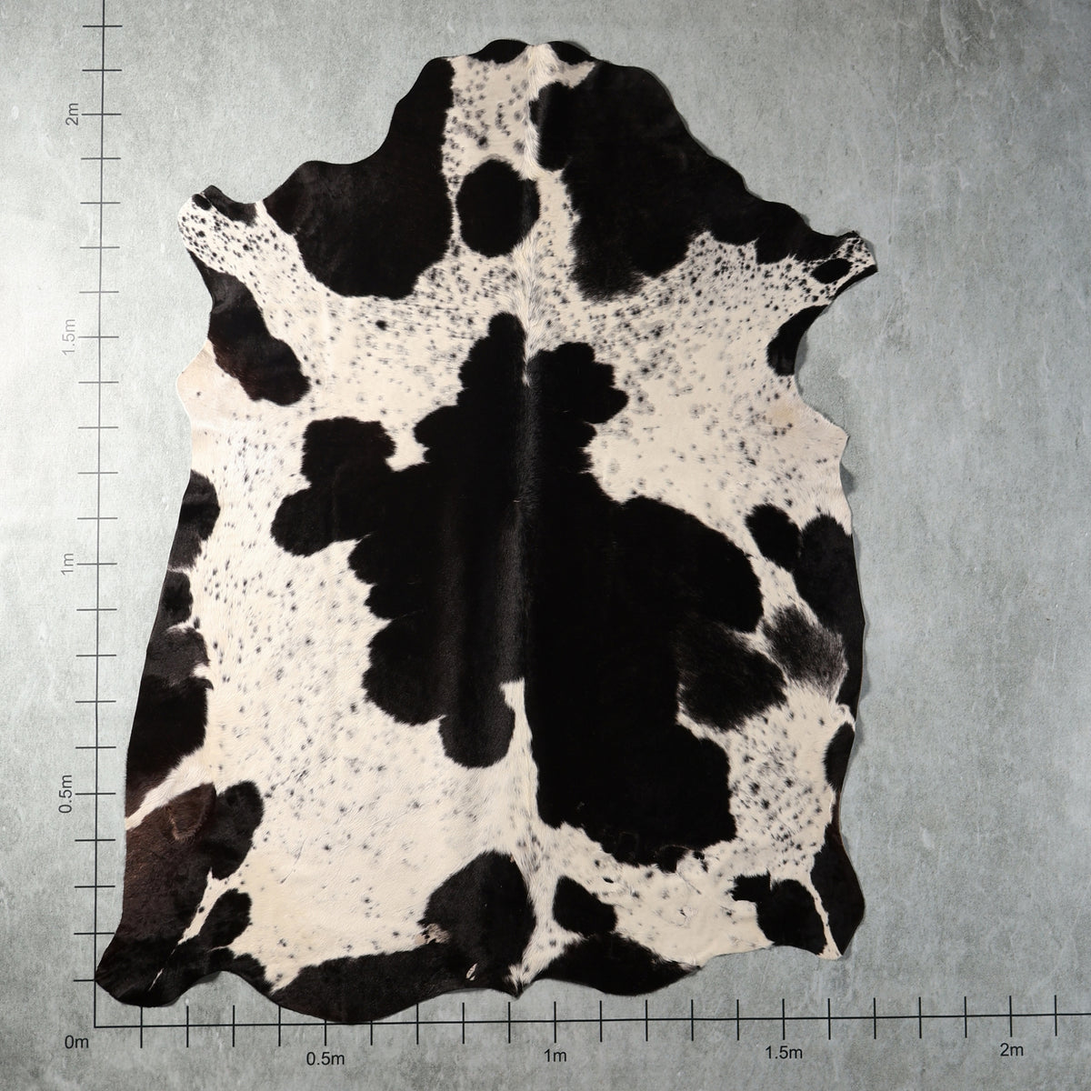 Black and white speckled genuine Nguni cowhide rug from South Africa – BGD4933