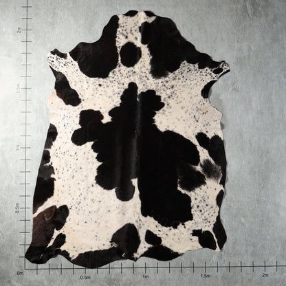 Black and white speckled genuine Nguni cowhide rug from South Africa – BGD4933