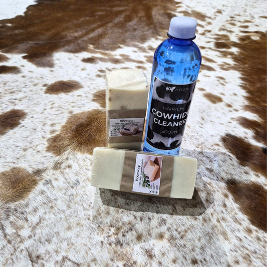 Bundle : Premium Hide Cleaner + 2 Soaps
