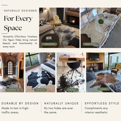 An example of where and how you can use genuine Nguni Cowhide Rugs