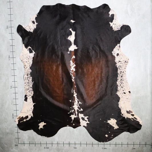 Tri-Colour Nguni Hide - Caramel Brown, Black & White | TRI2843 | 2.1m x 2.3m