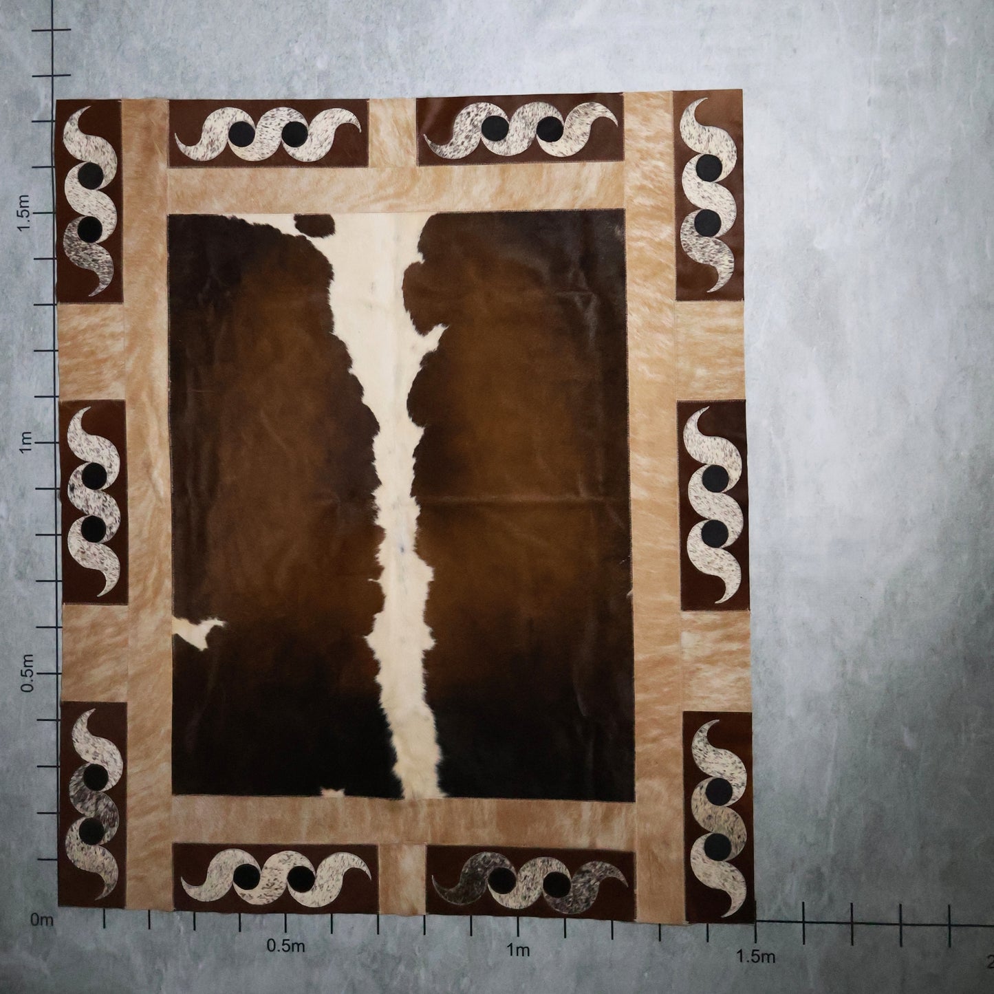 Unity Rug (1.5m X 1.7m) | Nguni Cowhide Artisan Rug - Limited Edition