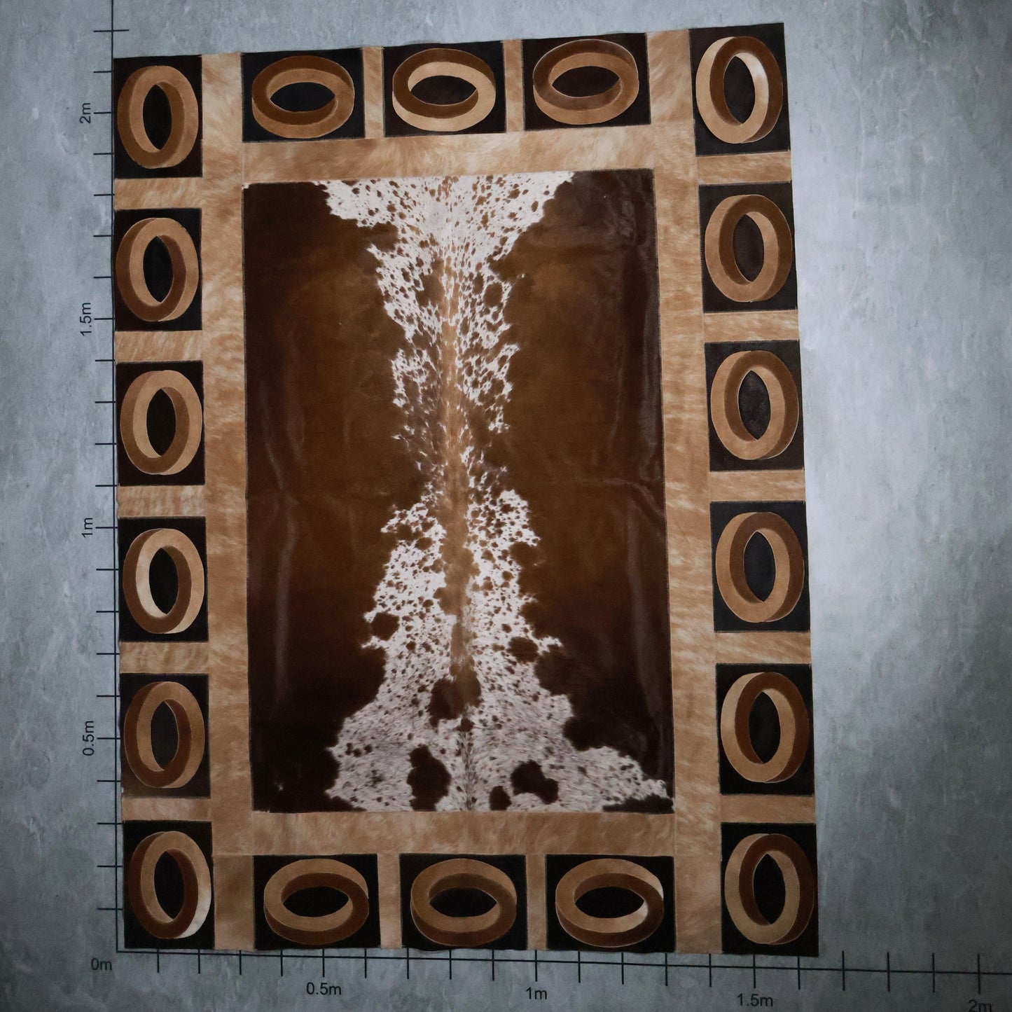Natural Rhythm Rug (1.6m X 2.1m) | Nguni Cowhide Artisan Rug - Limited Edition