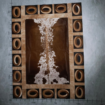 Natural Rhythm Rug (1.6m X 2.1m) | Nguni Cowhide Artisan Rug - Limited Edition